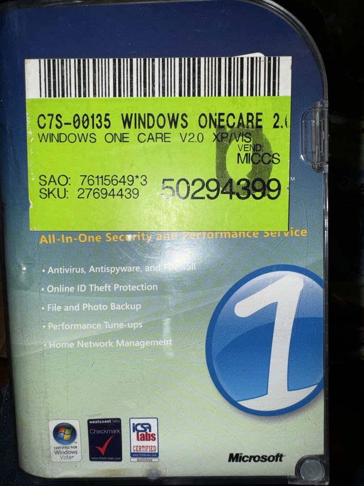 Microsoft Windows Live One care Software Antivirus Antispyware with Product Key