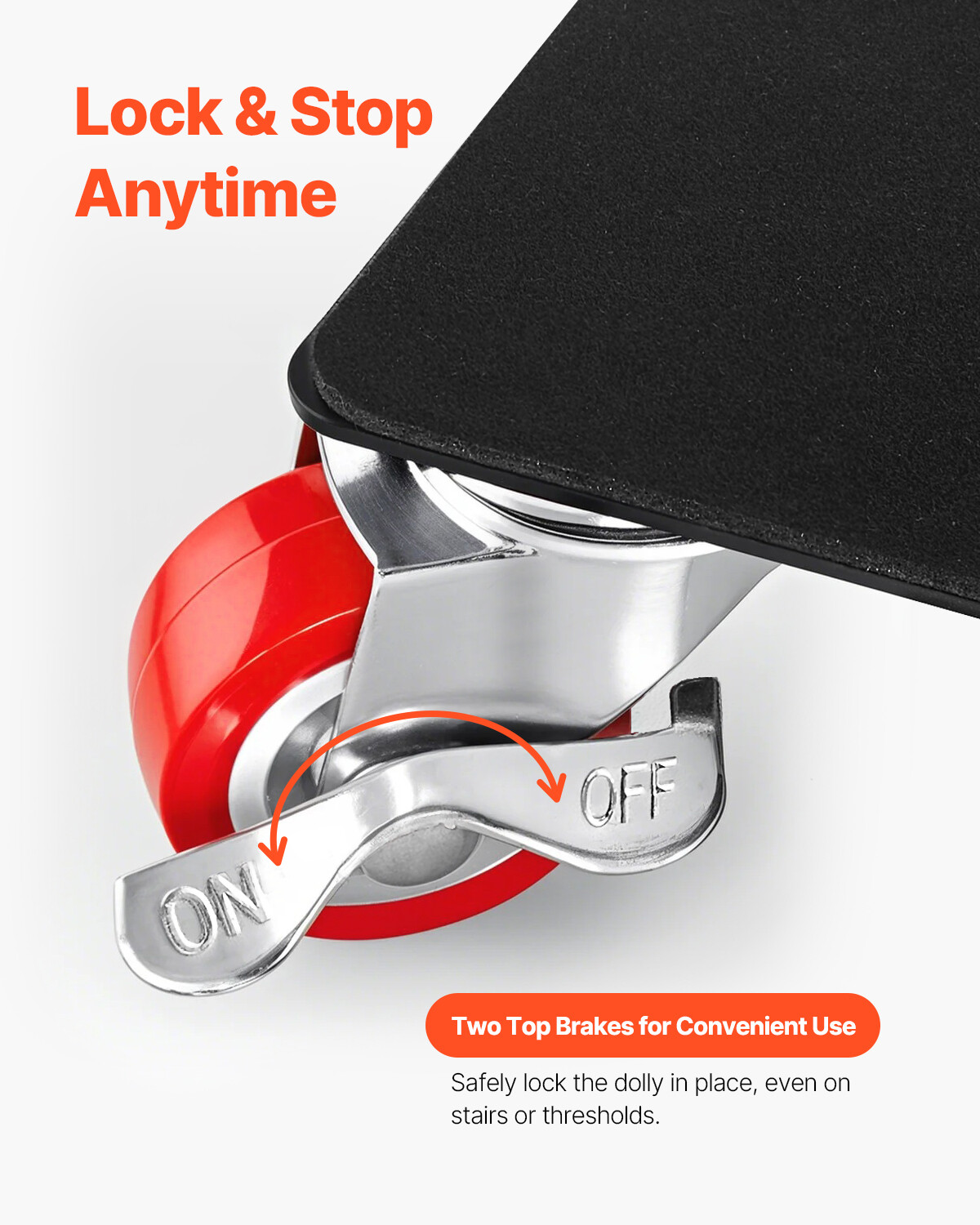 Furniture Dolly Heavy Duty Furniture Mover with 5 Wheels 1200 lbs Capacity