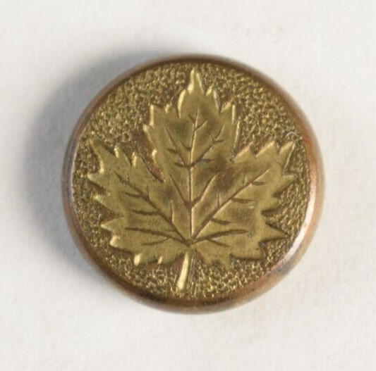 1860s D. Evans Extra Fancy Maple Leaf Brass Button R172
