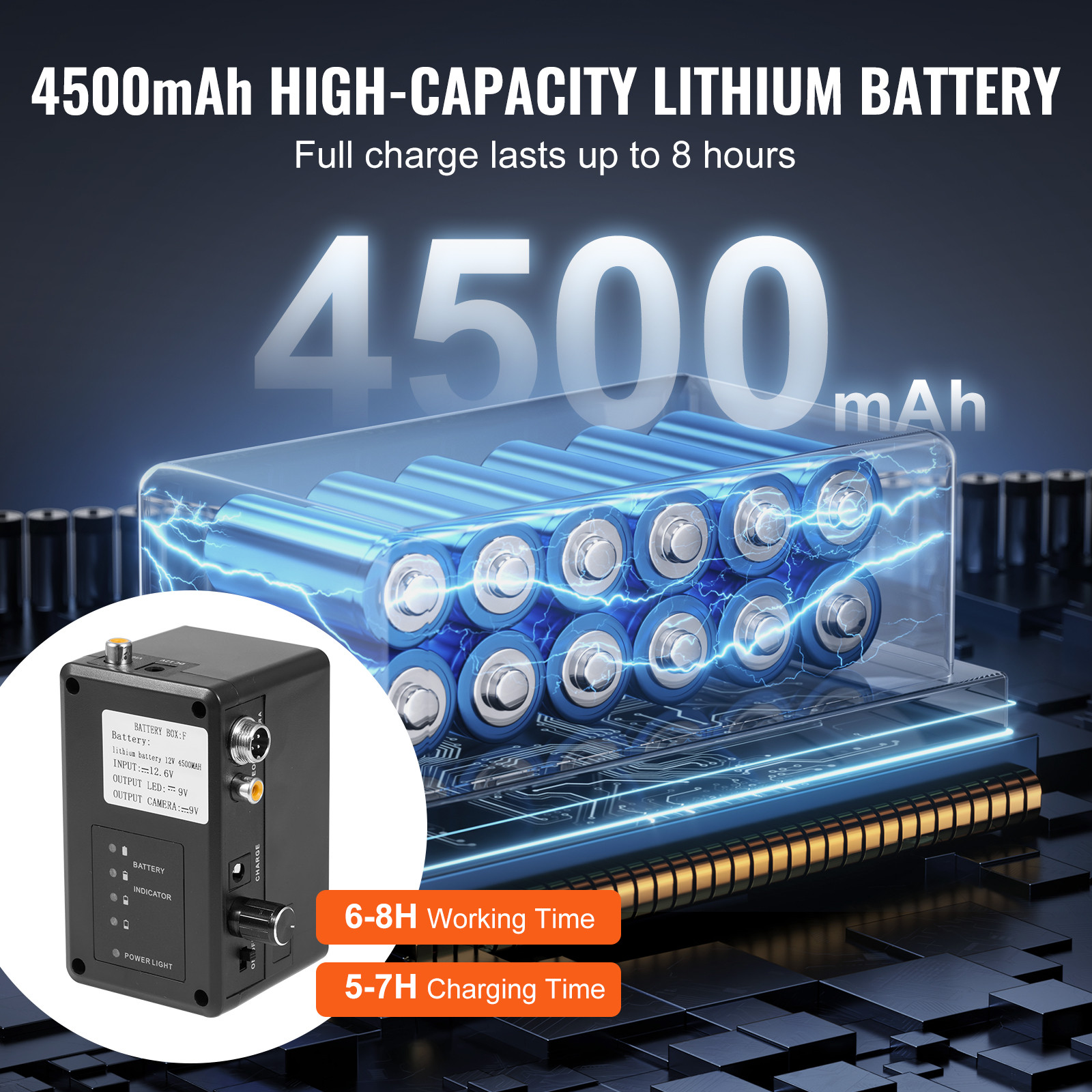 VEVOR Sewer Camera 165ft/50m Self-Leveling Drain Camera with 9" Screen 36X Zoom