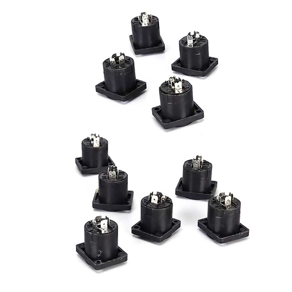10x Speakon 4 Pin Female jack Compatible Audio Cable Panel Socket Connector