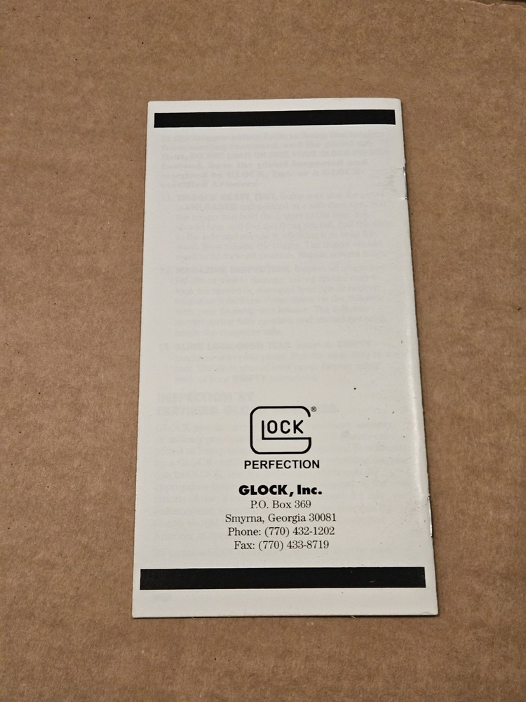 glock safety manual