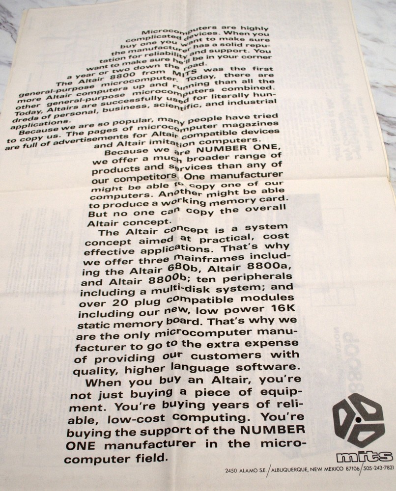 Rare Issue MITS Computer Notes August 1976 Altair 680-b