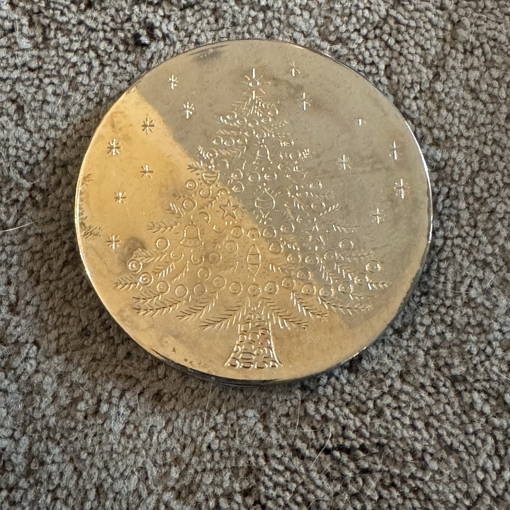 Silver Christmas tree coasters