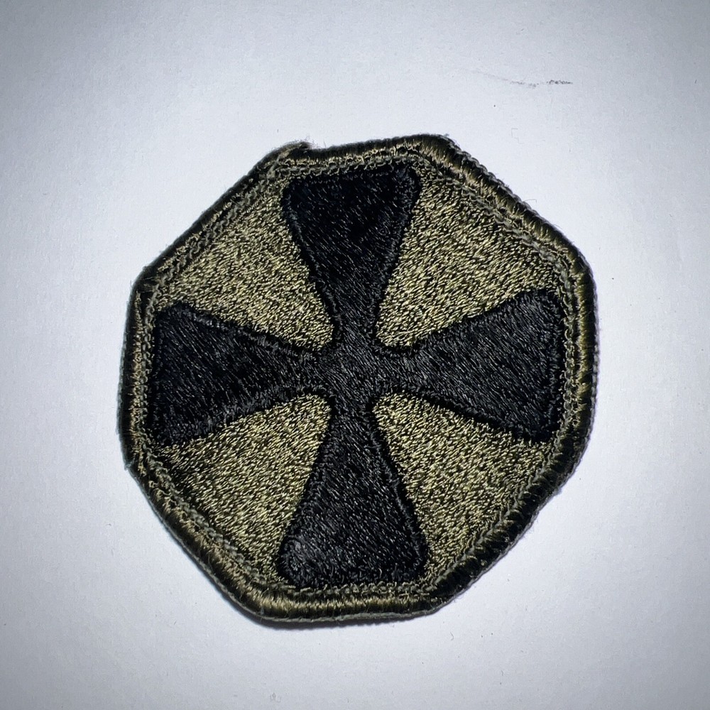 8th ARMY PATCH SUBDUED VIETNAM WAR ERA PATCH Subdued W/ Merrowed Edge