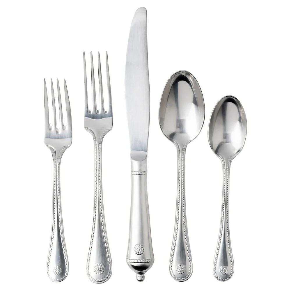 Juliska Berry & Thread Bright Satin Stainless Flatware 2 Five Piece Setting