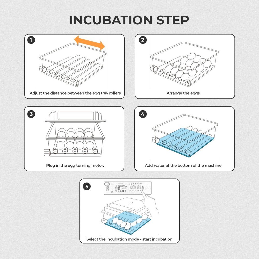 🔥36 Eggs Incubator with Auto-Turning, Temperature, Humidity Control Egg Hatcher