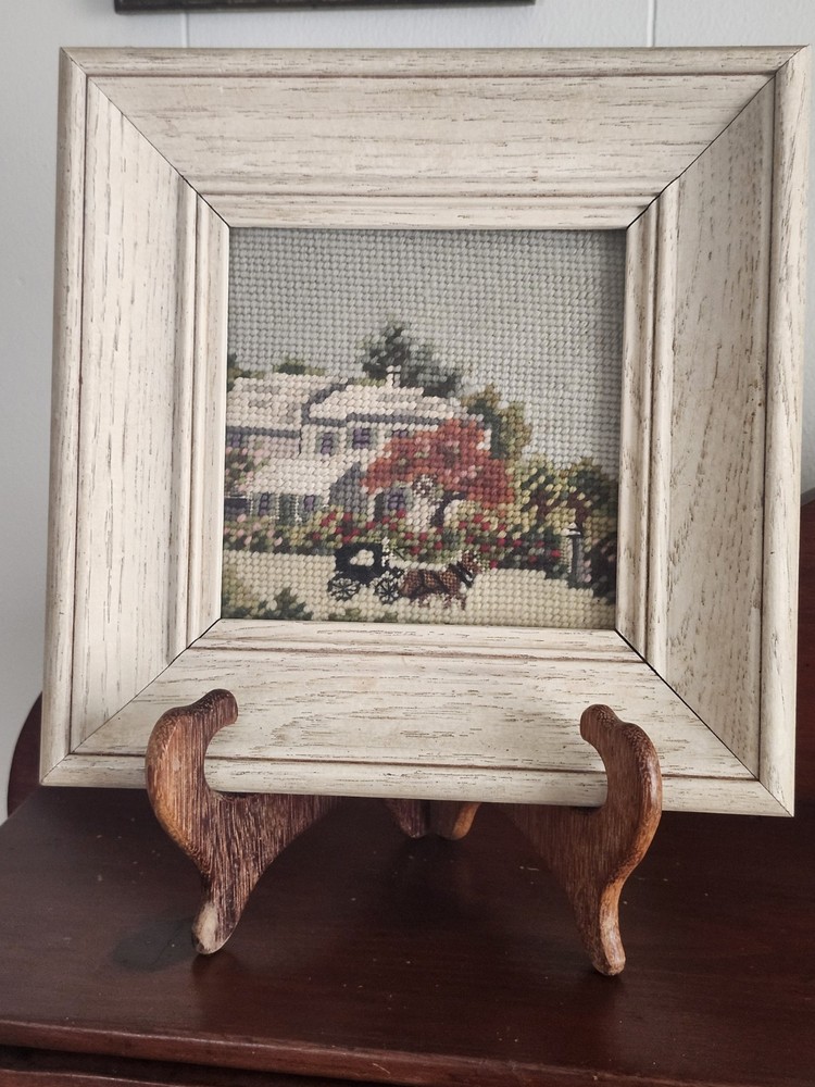 Vintage framed needlepoint.
