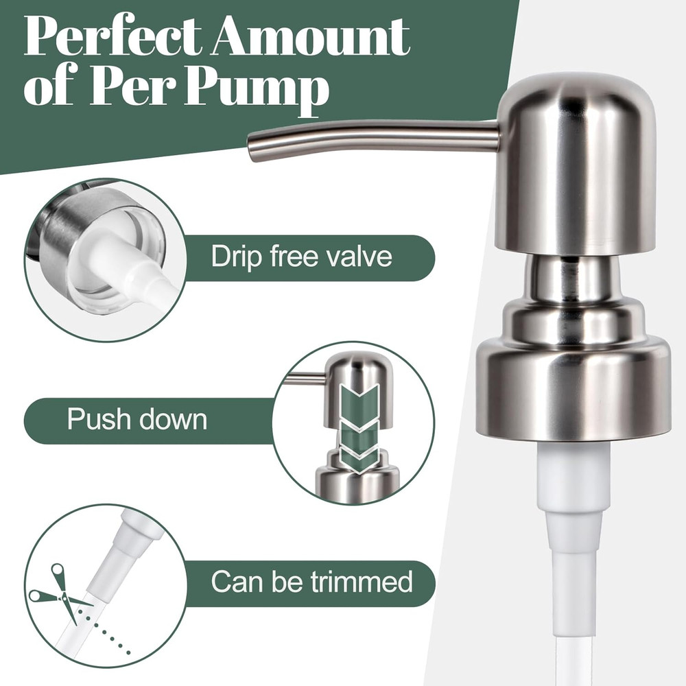 Soap Dispenser Pump Replacement, Kitchen and Bathroom Soap Pump Replacement, Reu