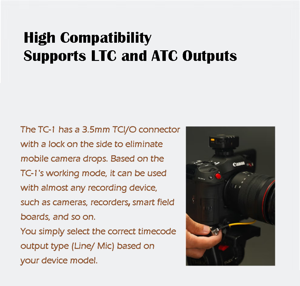 DEITY TC-1 Kit Wireless Timecode Box Generator Microphone Time Coder Recording