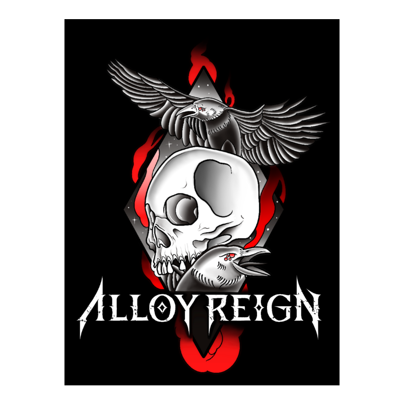 ALLOY REIGN Skull and Ravens 3" X 4" Vinyl Sticker
