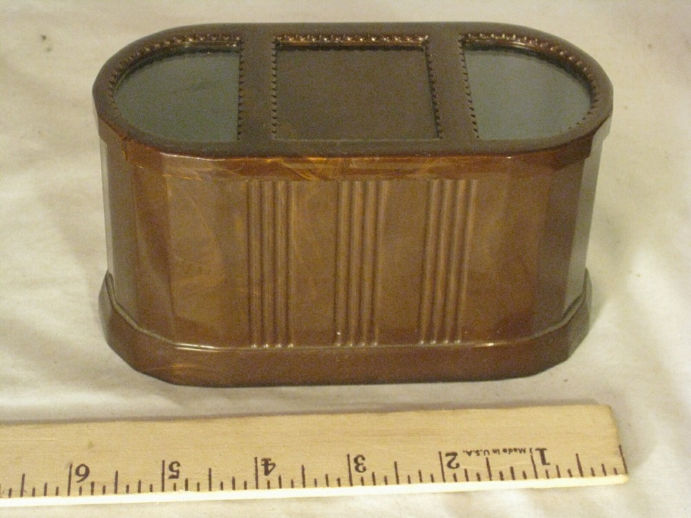 vintage Bakelite Cigarette holder container dispenser clear top automatic upside