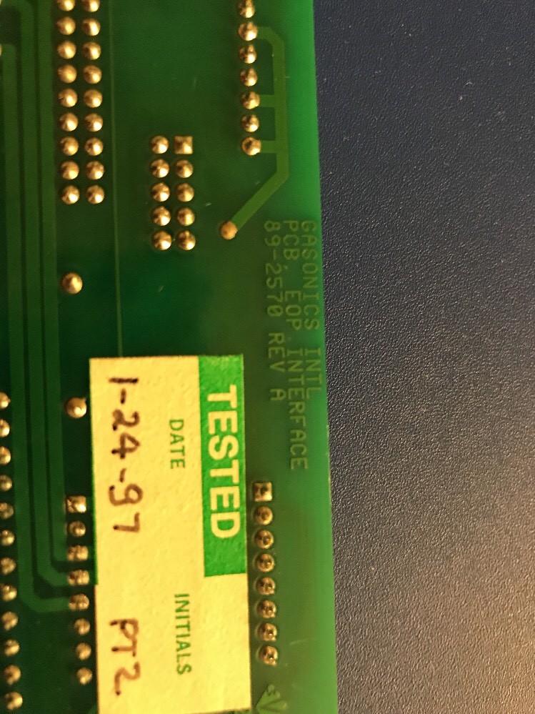 Gasonics INTL PCA ,EOP INTFC, MINI-controller A90-2565 Rev A