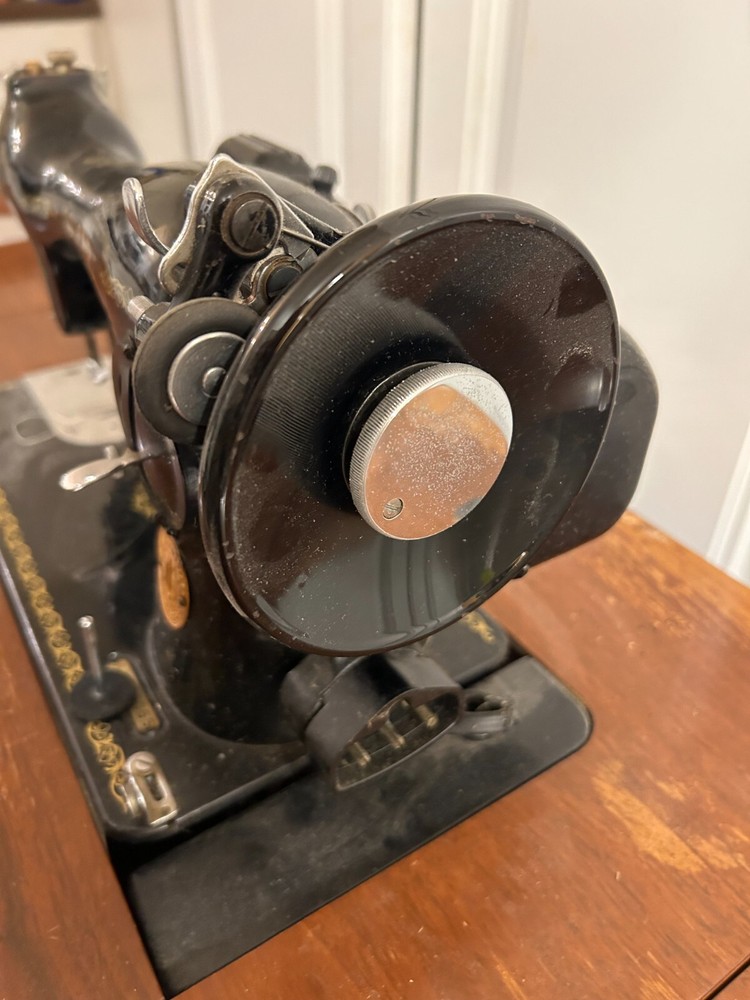 Singer Sewing Machine 1951 with custom table, stool, and accessories