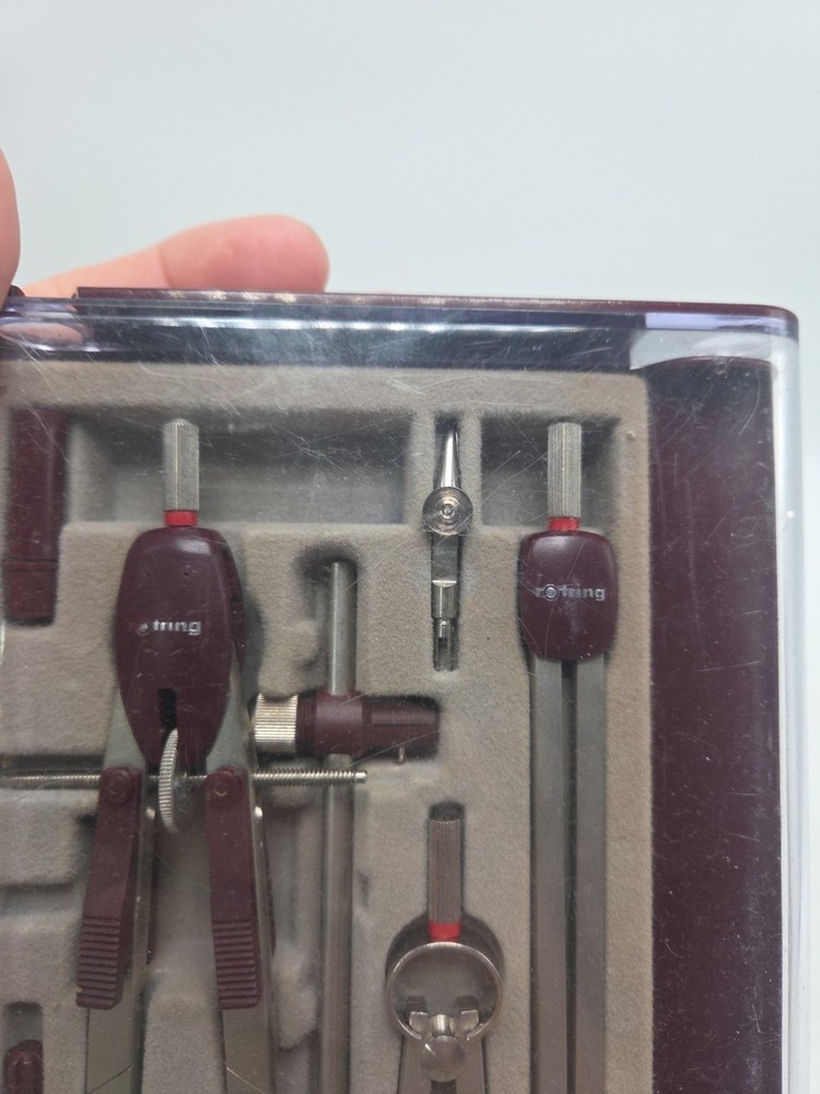 ROtring Compass Set For Technical Drafting Germany EUC
