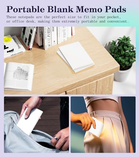 Notepads 3x5, 6 Pack Small Note Pads, Server Note Pads, Scratch Pads 3x5, Memo