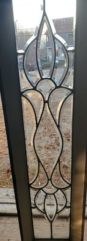 ANTIQUE BEVELED GLASS WINDOW