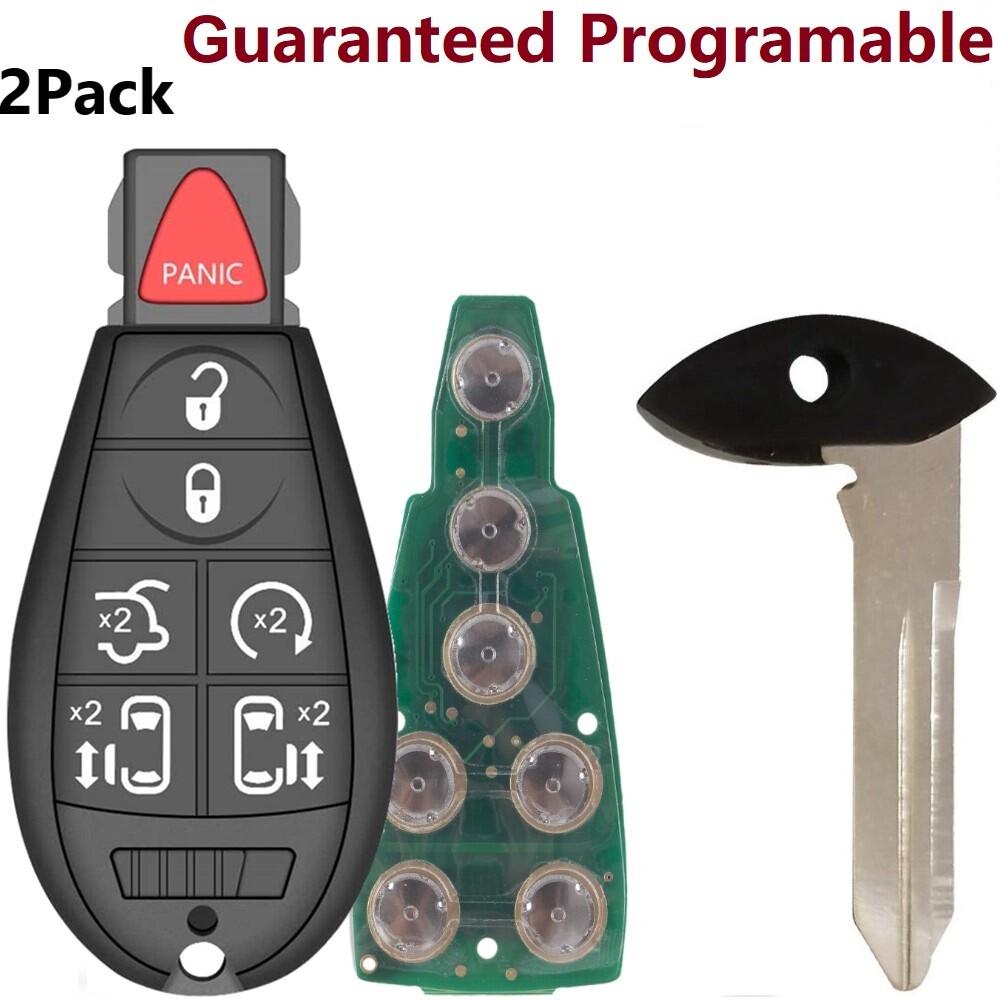 2 Remote Car Key Fob For 2008-2020 Dodge Grand Caravan Chrysler Town&Country