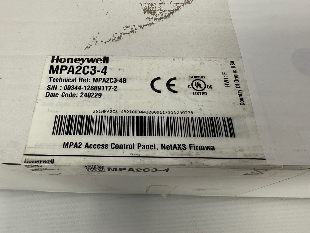 HONEYWELL MPA2C3-4 MAXPRO ACCESS MPA2 CONTROL PANEL 4 DOOR