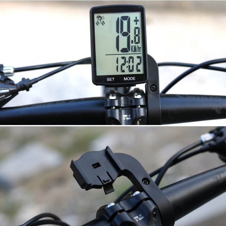 Wireless Bike Speedometer Odometer 2.8" LCD Bicycle Computer White Backlight