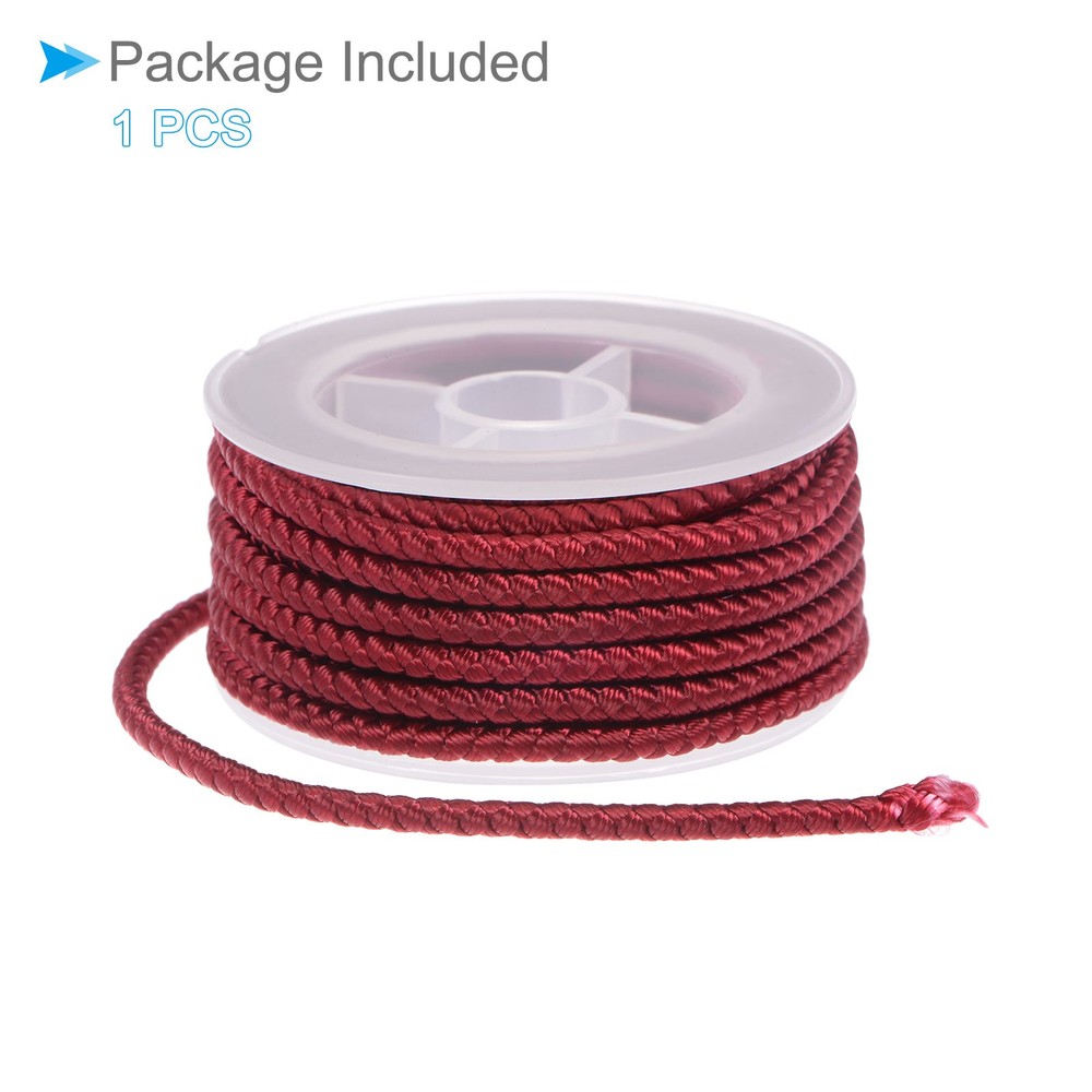 Nylon Thread 4mm 3.2m String for DIY Craft Dark Red