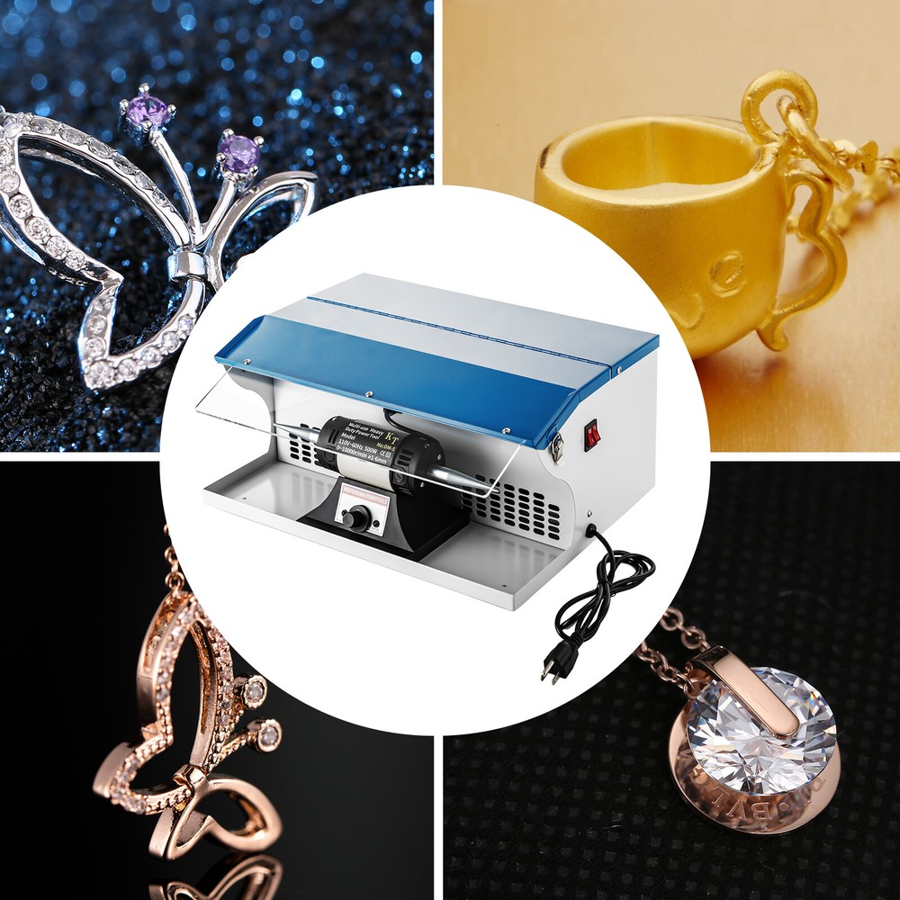 Polishing Buffing Machine 200W Jewelry Tabletop Dust Collector Buffing Machine
