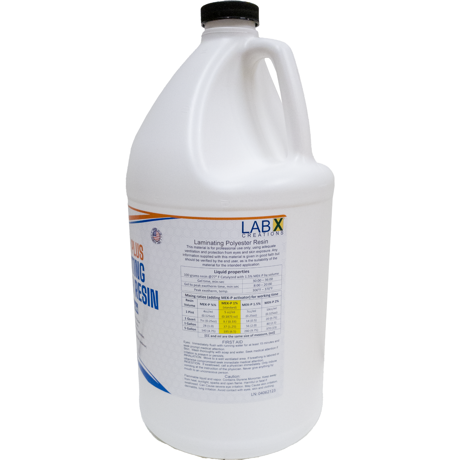 FIBERLAM PLUS 2 Gallon FIBERGLASS RESIN +MEKP (for Laminating cloth, mat,strand)