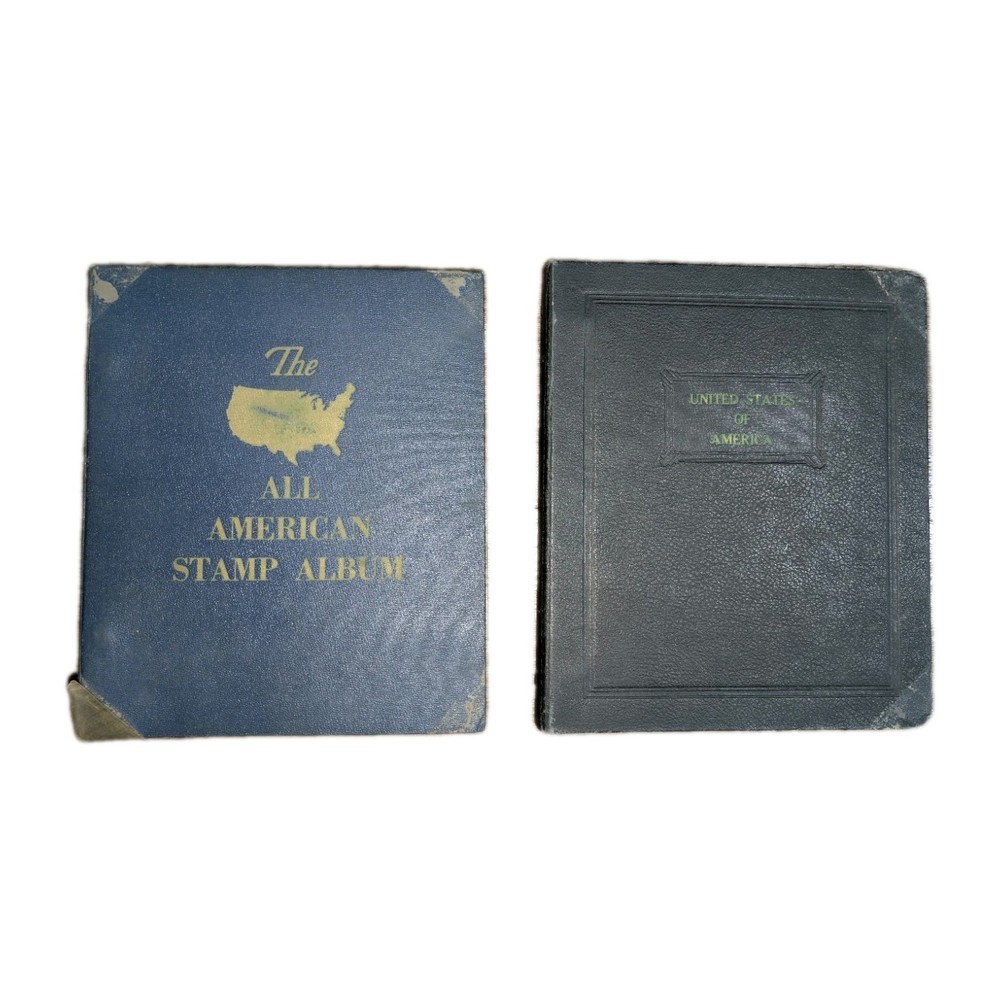 Stamps The American Plate Block Album & The All American Stamp Album 1958 Read**