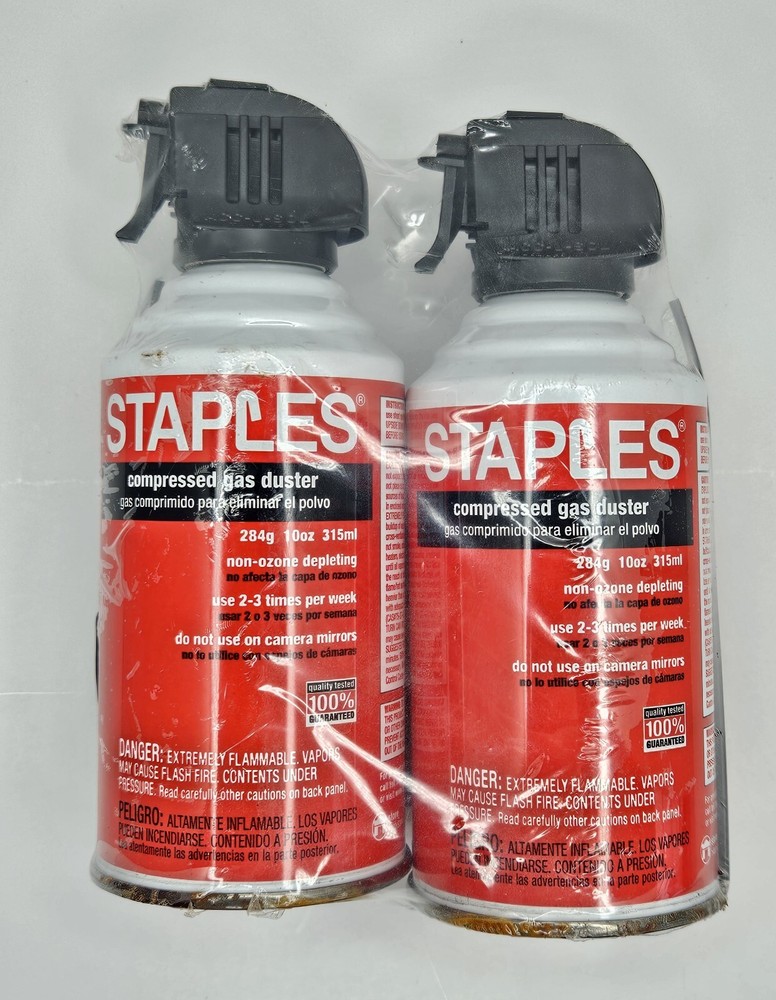 Staples  Dust Off Electronic Compressed Canned Air Gas Duster 10oz (2pack)