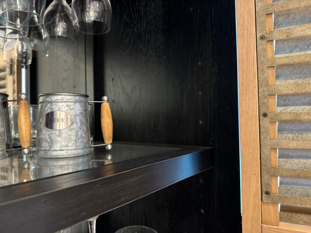 belluno rustic solid wood tall armoire bar and winery