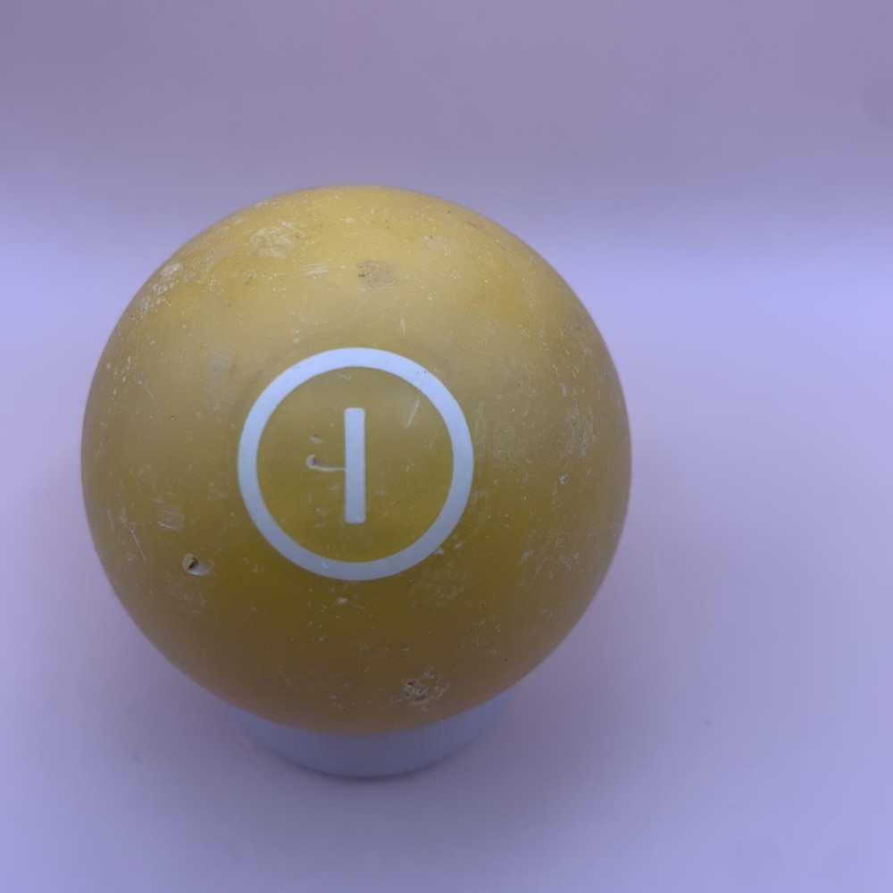 Vintage Replacement Pool Ball Billiards Yellow Solid #1 Ball 2 1/4" Diameter