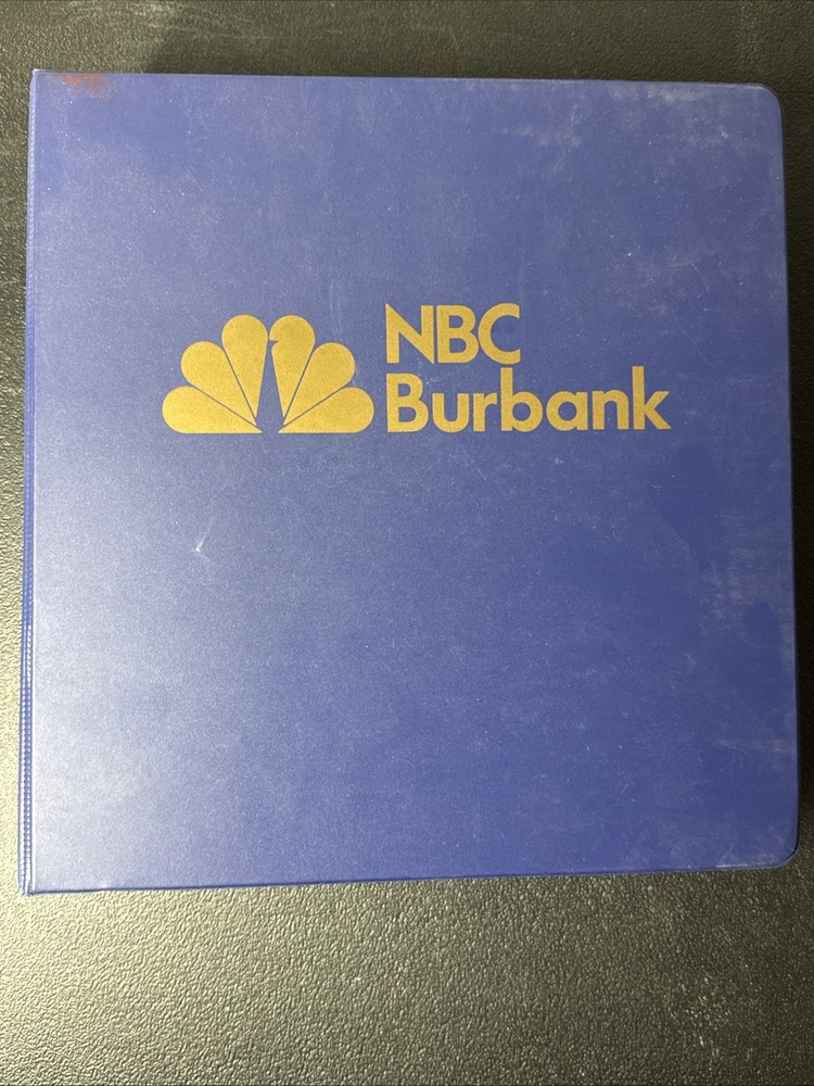 Vintage NBC Burbank Blue Motel Screenplay Script Binder 1997 Draft