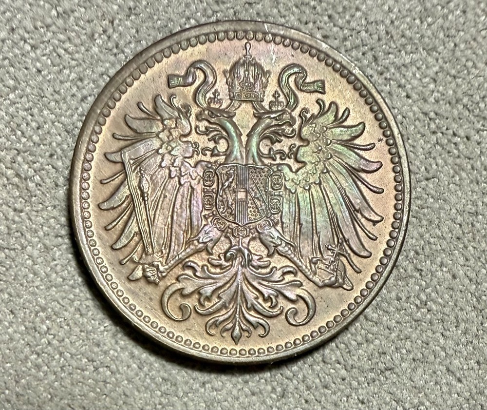 Austria 1896 2 heller Unc