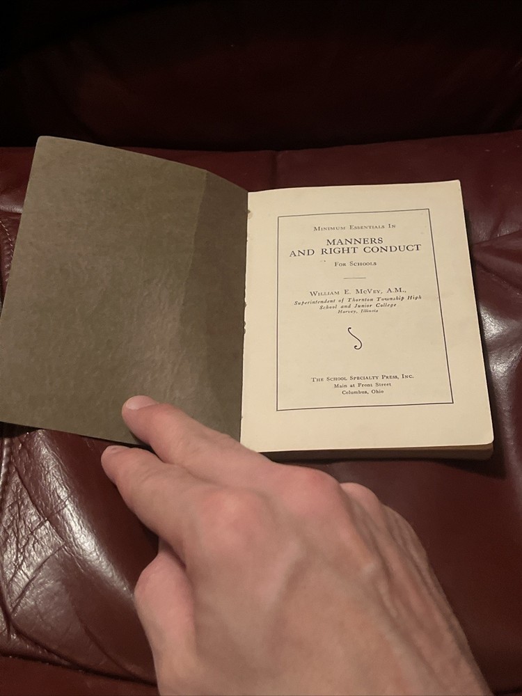 Minimum Essentials In Manners And Right Conduct For Schools