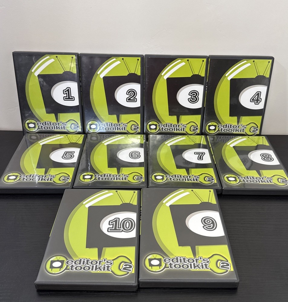 Digital Juice Editors Toolkits 2 DVD Discs Complete # 1 To #10 Editing Software