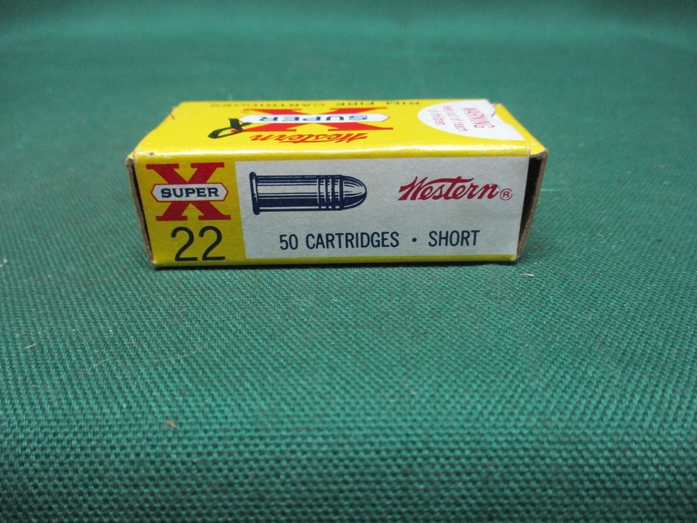 Vintage Western SUPER X, 22 Short Cal., Ammo Box, (EMPTY)