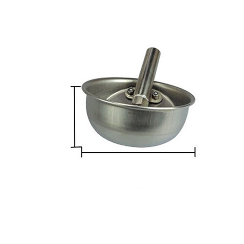 2 pack of Round Stainless Steel Waterer Drinking Bowl for Pig Sheep 5 inch