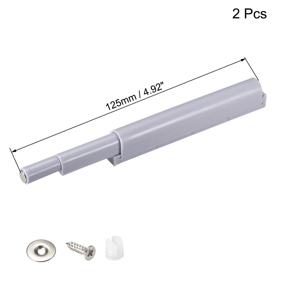 Magnetic Touch Catch Latch Push To Open System Damper Buffer Gray 2 Sets