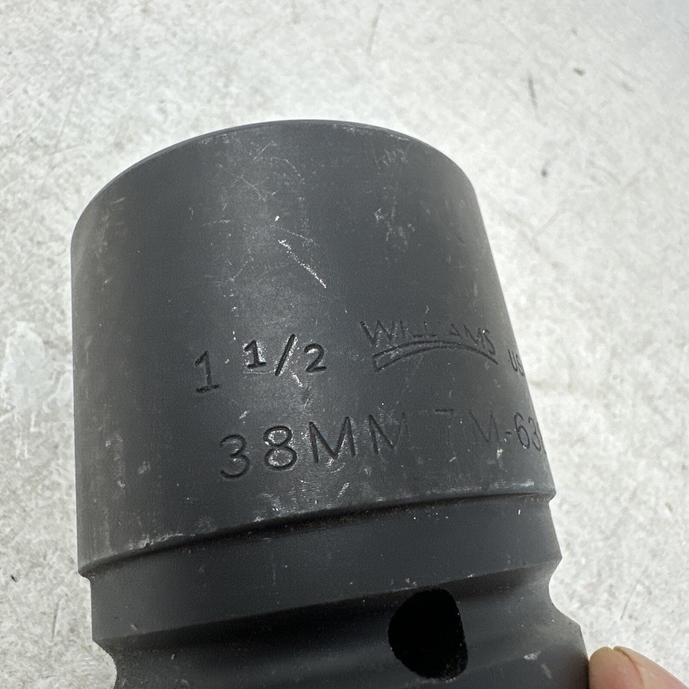 Williams 7M-638 1 inch Drive Impact Socket, 6 Point, 38mm