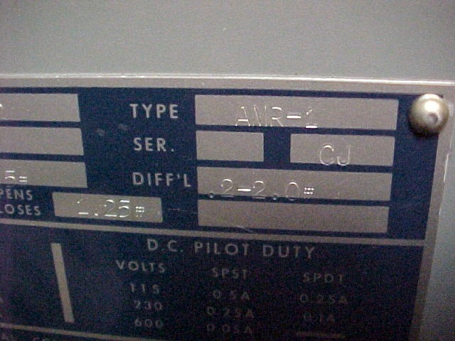 Class 9012 Type AMR-1 Pressure Switch Square D Hazardous Location
