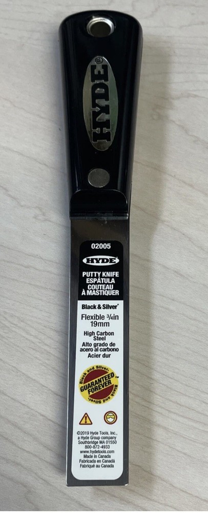 Hyde 2005 3/4" Black & Silver Putty Knife