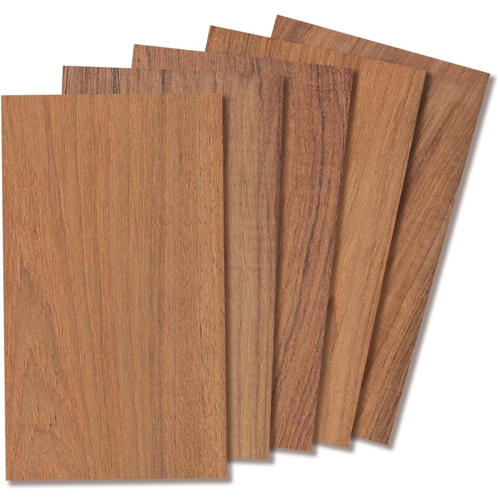 Teak Wood Veneer Sheets 1/8 Thick, 4x8 Solid Panel for Crafting