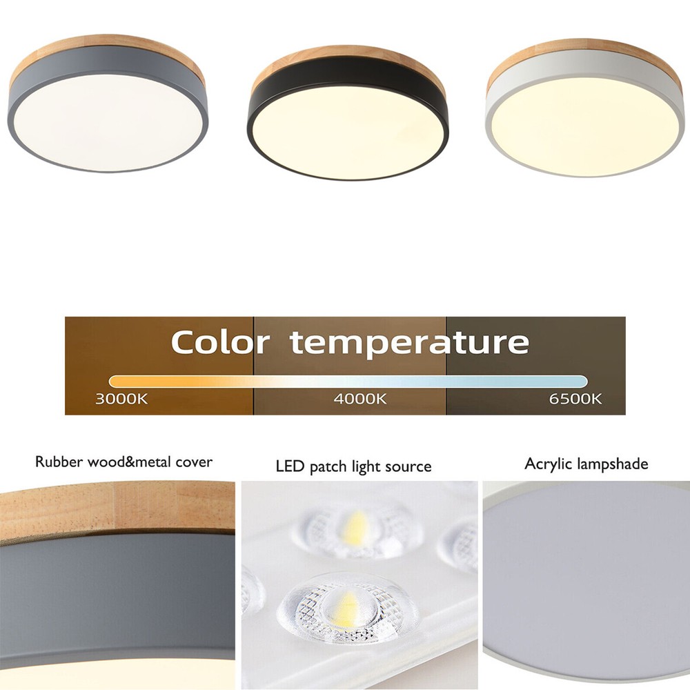 Dimmable LED Close to Ceiling Light Mount Ceiling Light Circle Lighting