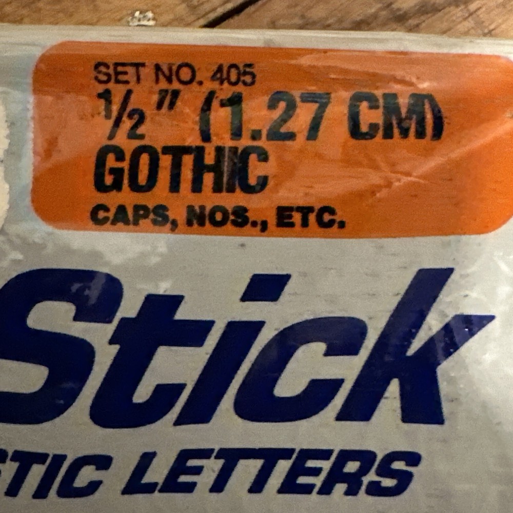 super stick vinyl plastic letters