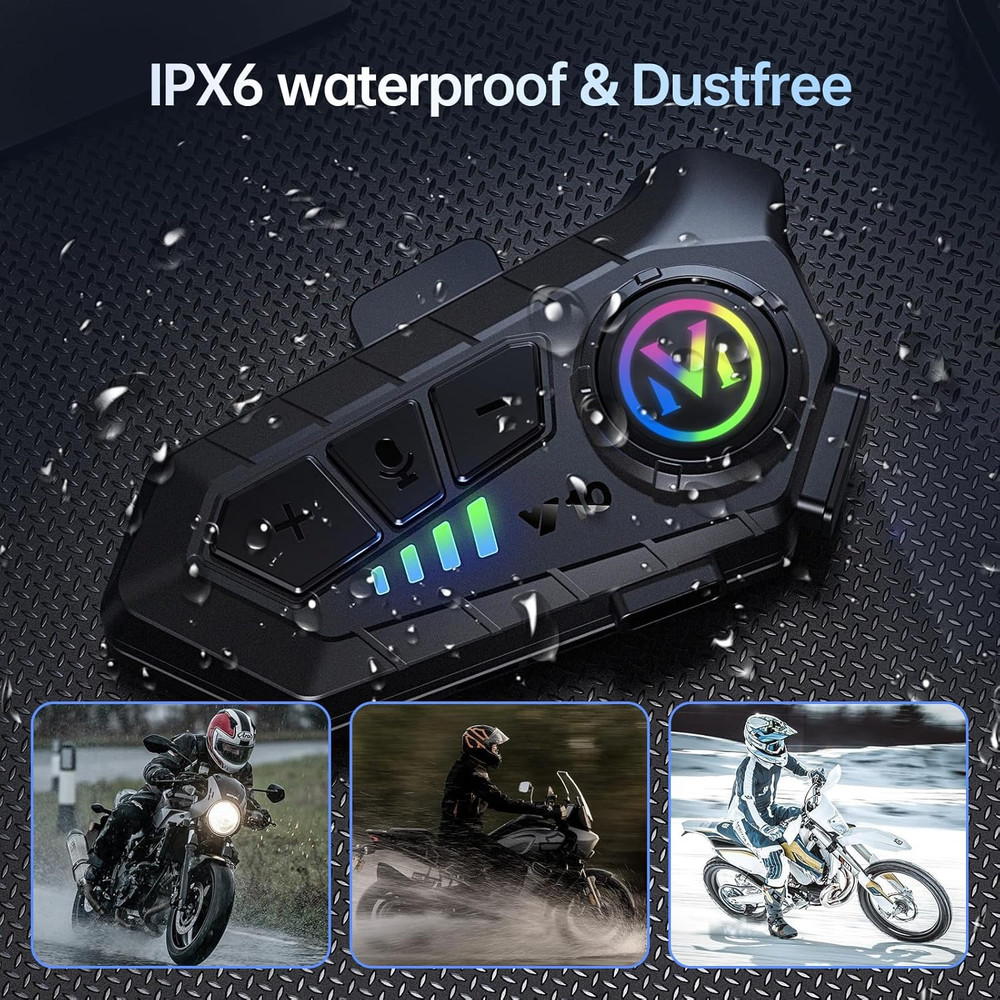 Motorcycle Bluetooth Headset Speaker Skiing Earphone Waterproof Bluetooth Helmet