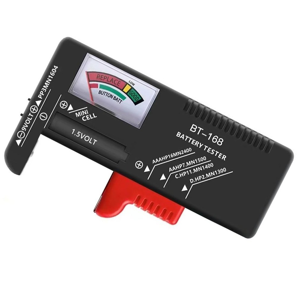 Battery Tester Checker Capacity Display Checkered black