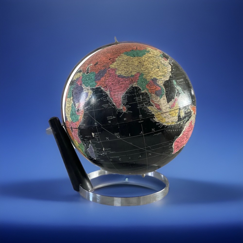 VTG MCM Replogle Starlight Globe Black  Maps Atlases World & Celestial