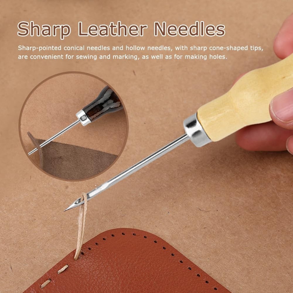 39pcs Book Binding Kits for Beginners,Hand Bookbinding Tools Kit with Bone Fo...