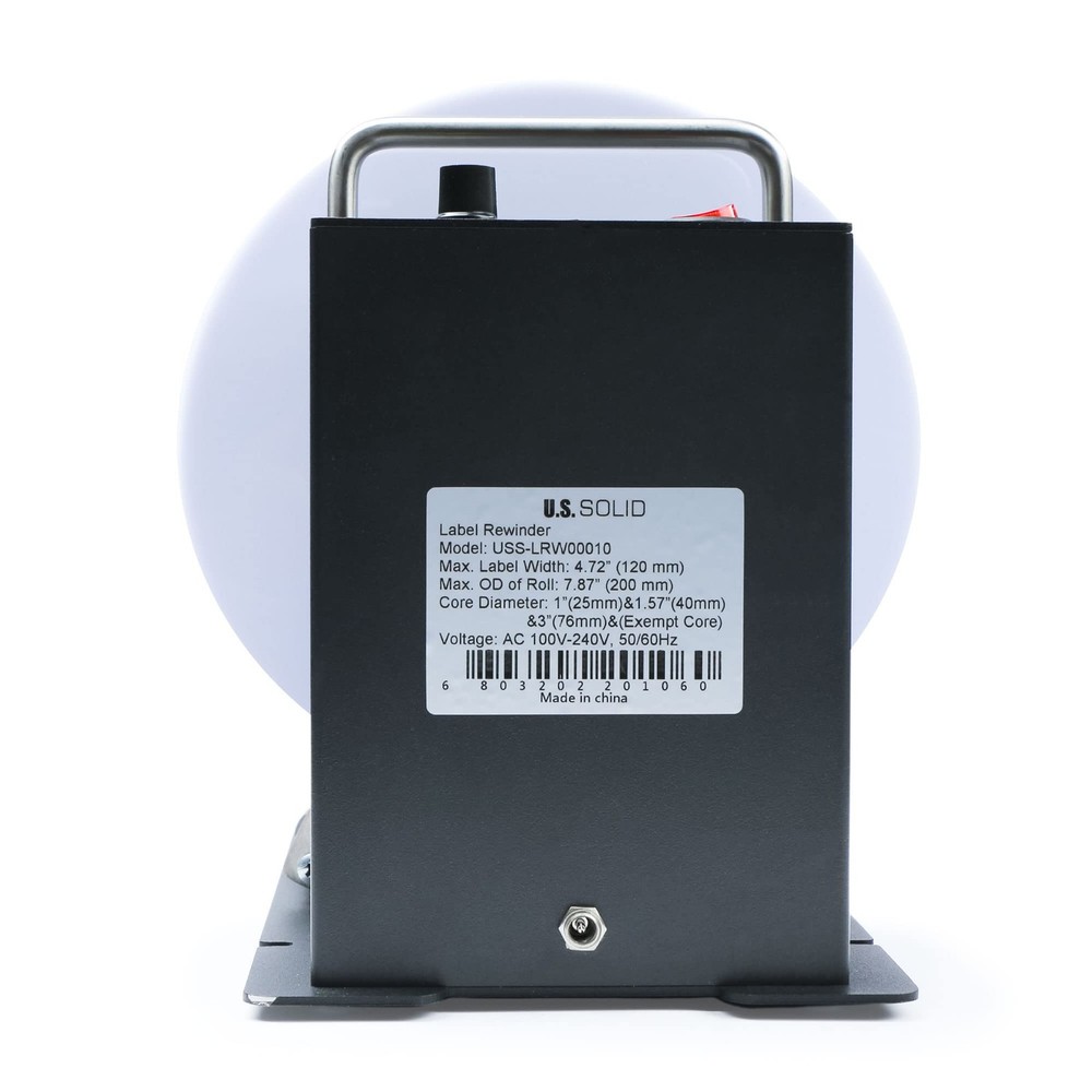U.S. Solid Automatic Label Rewinder 7.87 in Roll Diameter 4.72 in Width