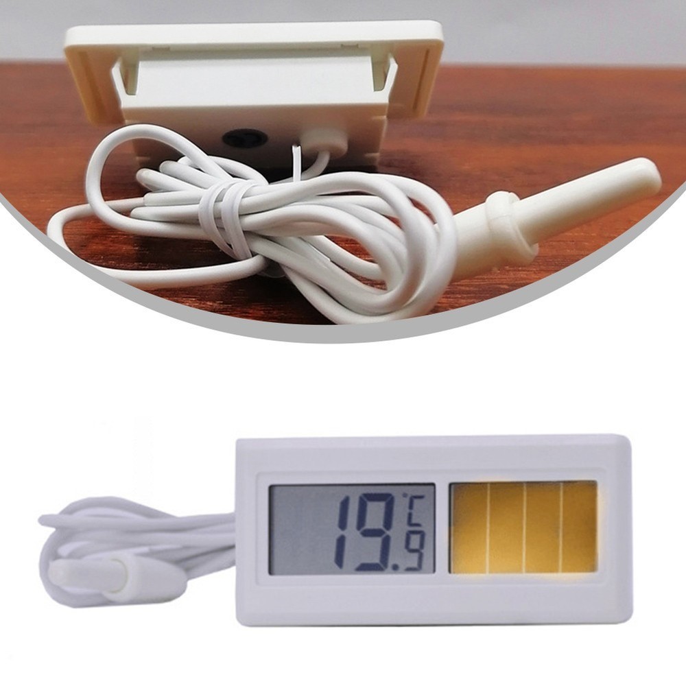 Sleek LCD Solar Thermometer Sensor For Accurate Temperature Measurement New